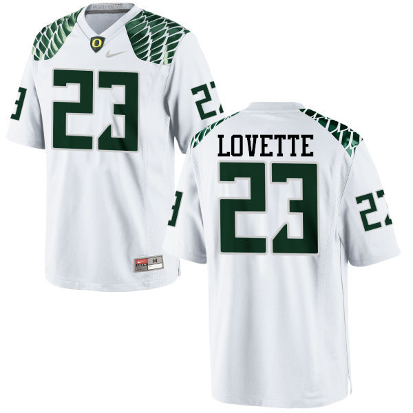 Men #23 Malik Lovette Oregon Ducks College Football Jerseys-White